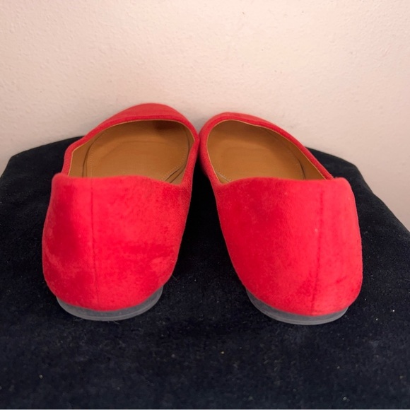 Ollio Size 8.5 Red Faux Suede Flats Classic - Picture 10 of 11
